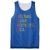 Husband Daddy Protector Hero Vintage Design Funny Gift Mesh Reversible Basketball Jersey Tank