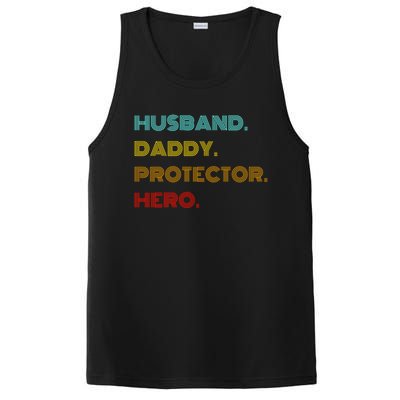 Husband Daddy Protector Hero Gift PosiCharge Competitor Tank