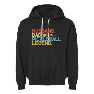 Husband Dad Pickleball Legend Father's Day Garment-Dyed Fleece Hoodie