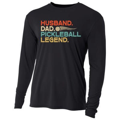 Husband Dad Pickleball Legend Father's Day Cooling Performance Long Sleeve Crew