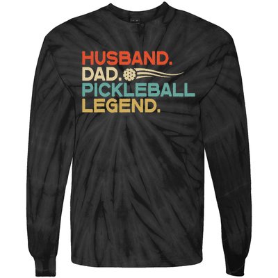 Husband Dad Pickleball Legend Father's Day Tie-Dye Long Sleeve Shirt