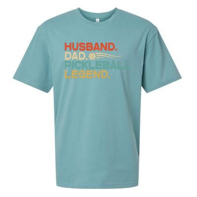 Husband Dad Pickleball Legend Father's Day Sueded Cloud Jersey T-Shirt