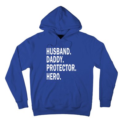 Husband Daddy Protector Hero Cool Father Dad Gift Hoodie