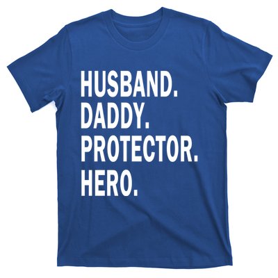 Husband Daddy Protector Hero Cool Father Dad Gift T-Shirt