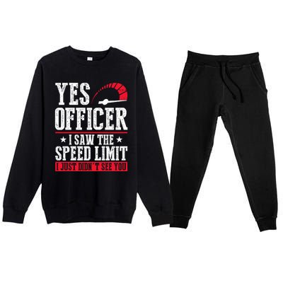 Humor Driver Police Mechanic Meaningful Gift Car Mechanics Meaningful Gift Premium Crewneck Sweatsuit Set