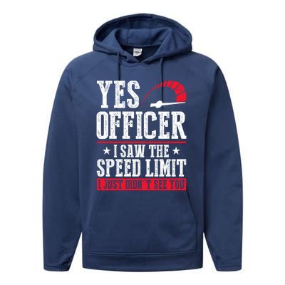 Humor Driver Police Mechanic Meaningful Gift Car Mechanics Meaningful Gift Performance Fleece Hoodie