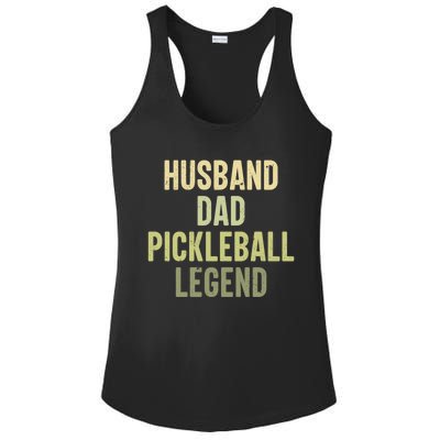 Husband Dad Pickleball Legend Player Pickleball Dad Gift Ladies PosiCharge Competitor Racerback Tank