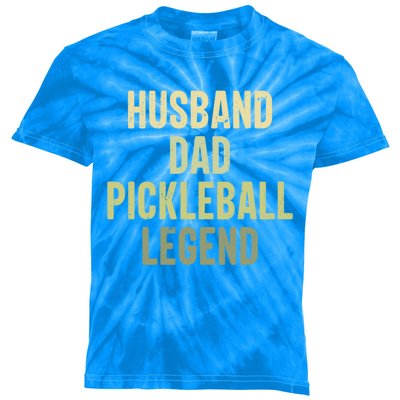 Husband Dad Pickleball Legend Player Pickleball Dad Gift Kids Tie-Dye T-Shirt