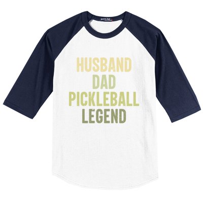 Husband Dad Pickleball Legend Player Pickleball Dad Gift Baseball Sleeve Shirt