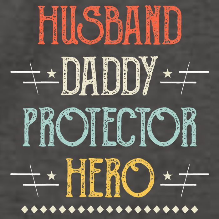 Husband Daddy Protector Hero Best Dad Fathers Day Gift Vector Backpack