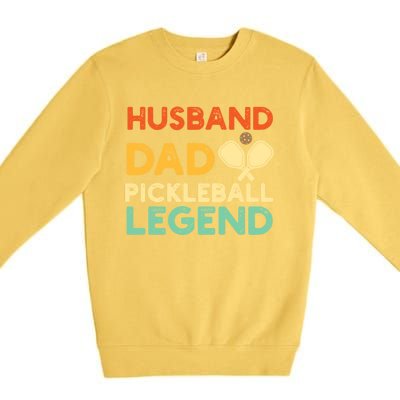 Husband Dad Pickleball Legend Gift FatherS Day Pickleball Gift Premium Crewneck Sweatshirt