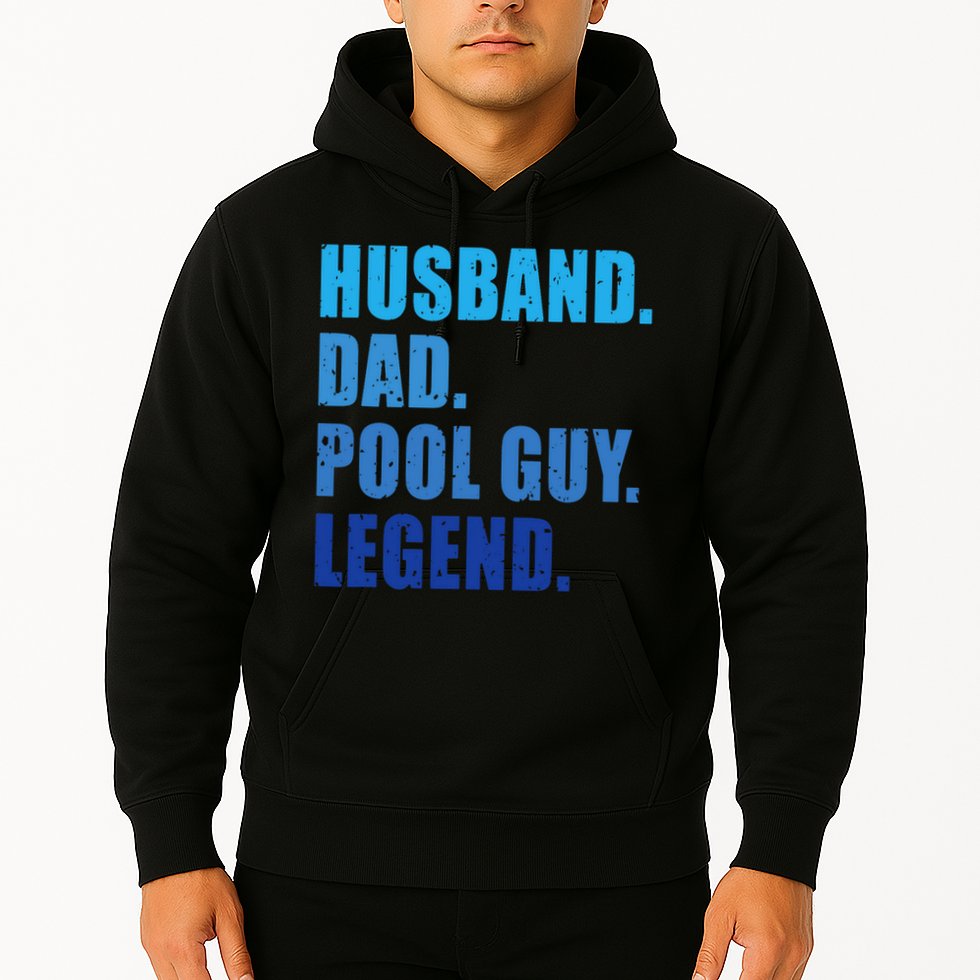 Husband Dad Pool Guy Legend Funny Men Hoodie