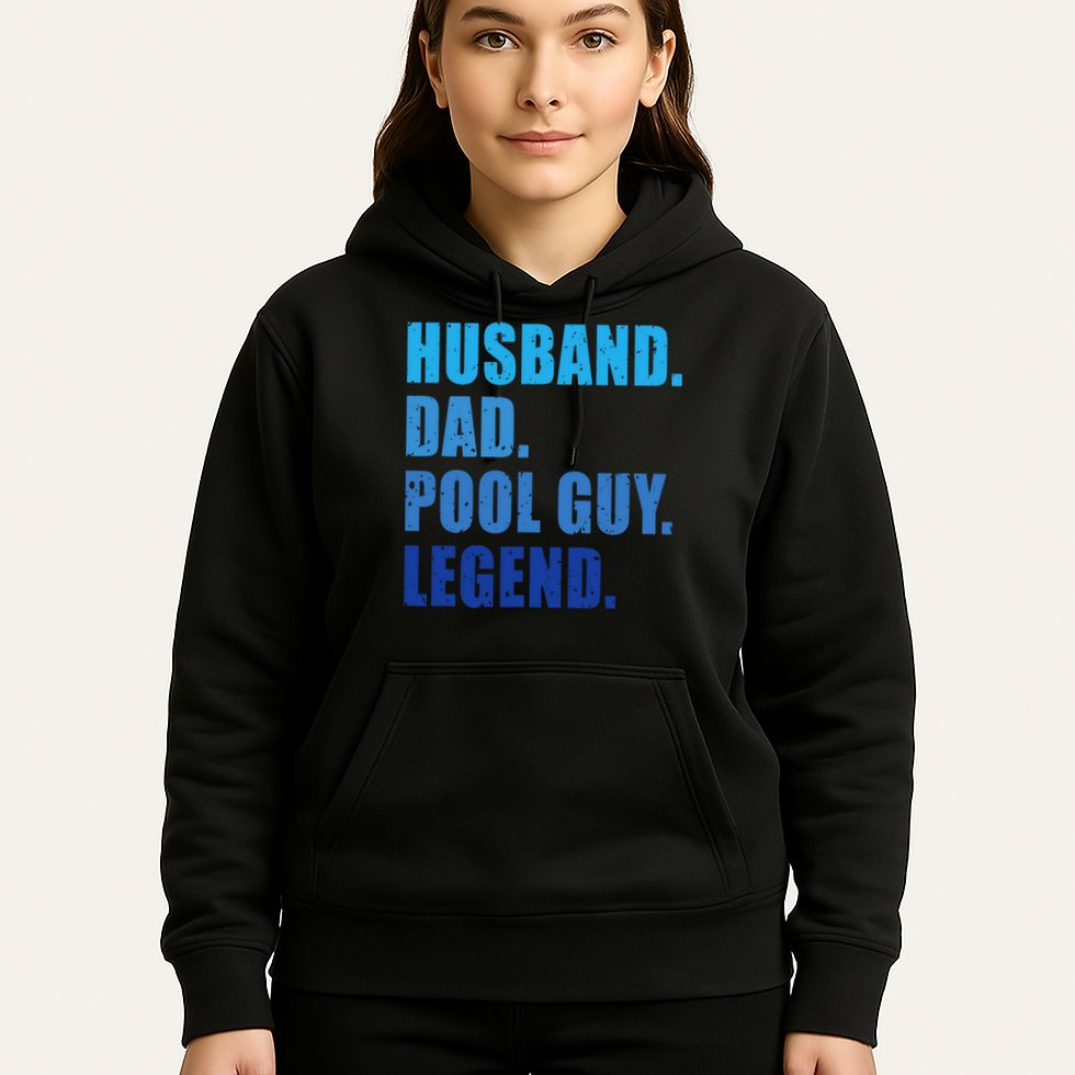 Husband Dad Pool Guy Legend Funny Men Hoodie