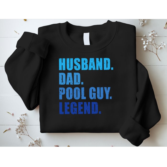 Husband Dad Pool Guy Legend Funny Men Sweatshirt