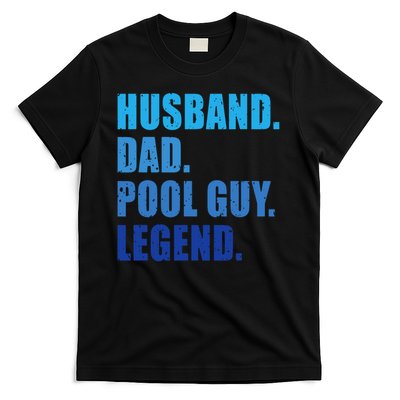 Husband Dad Pool Guy Legend Funny Men T-Shirt