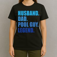 Husband Dad Pool Guy Legend Funny Men T-Shirt