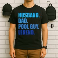 Husband Dad Pool Guy Legend Funny Men T-Shirt