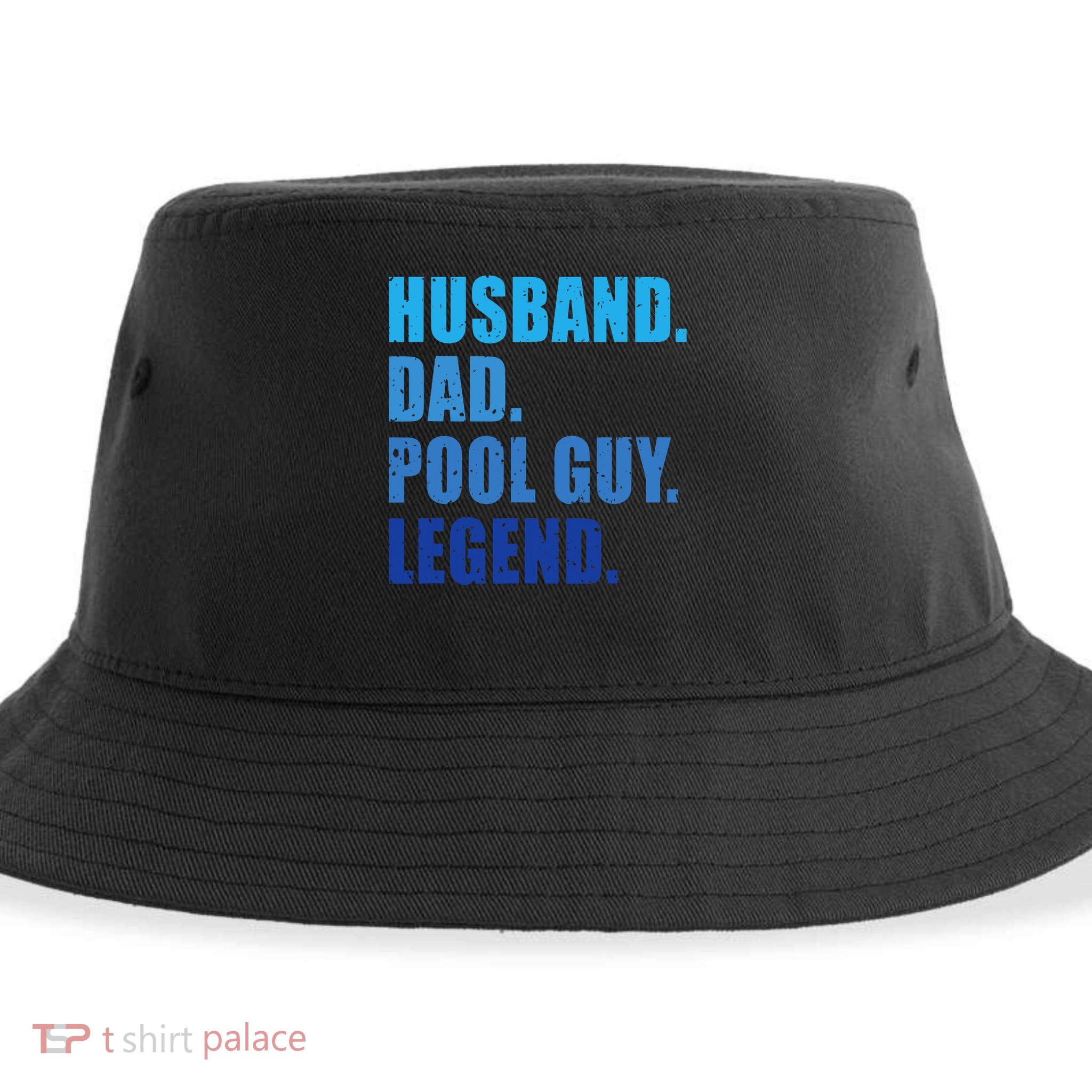 Husband Dad Pool Guy Legend Funny Men Sustainable Bucket Hat