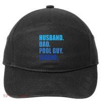 Husband Dad Pool Guy Legend Funny Men 7-Panel Snapback Hat