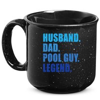 Husband Dad Pool Guy Legend Funny Men 15oz Campfire Ceramic Mug