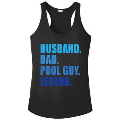 Husband Dad Pool Guy Legend Funny Men Ladies PosiCharge Competitor Racerback Tank