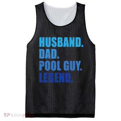 Husband Dad Pool Guy Legend Funny Men Mesh Reversible Basketball Jersey Tank