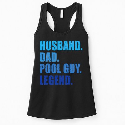 Husband Dad Pool Guy Legend Funny Men Womens Tank Top