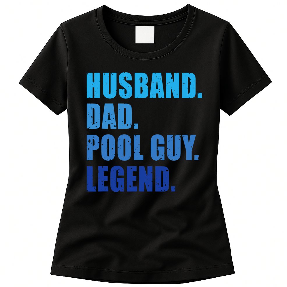 Husband Dad Pool Guy Legend Funny Men Womens T-Shirt