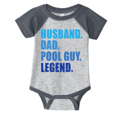 Husband Dad Pool Guy Legend Funny Men Infant Baby Jersey Bodysuit