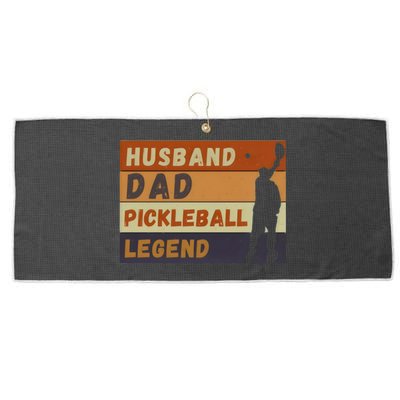 Husband Dad Pickleball Legend Vintage FatherS Day Meaningful Gift Large Microfiber Waffle Golf Towel