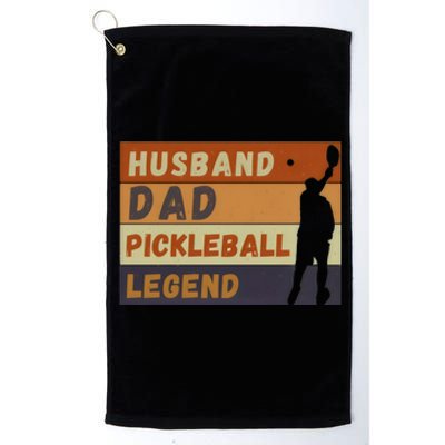 Husband Dad Pickleball Legend Vintage FatherS Day Meaningful Gift Platinum Collection Golf Towel