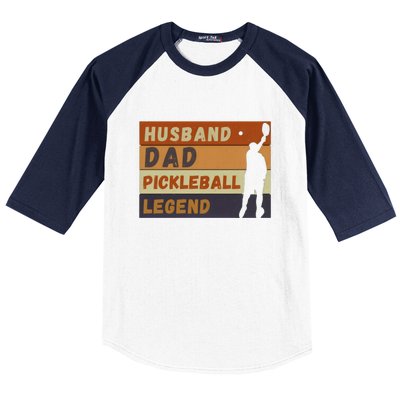 Husband Dad Pickleball Legend Vintage FatherS Day Meaningful Gift Baseball Sleeve Shirt