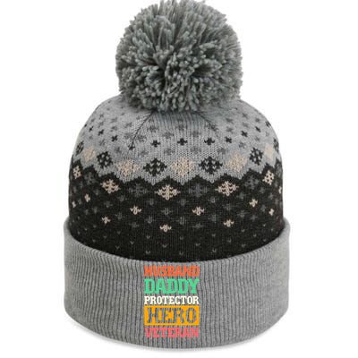 Husband Daddy Protector Hero Veteran Gift The Baniff Cuffed Pom Beanie