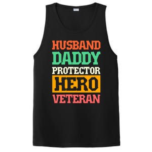 Husband Daddy Protector Hero Veteran Gift PosiCharge Competitor Tank