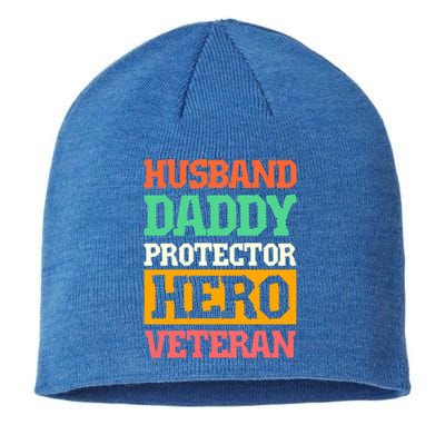 Husband Daddy Protector Hero Veteran Gift Sustainable Beanie