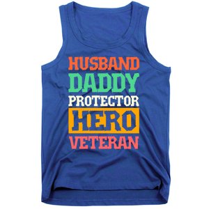 Husband Daddy Protector Hero Veteran Gift Tank Top