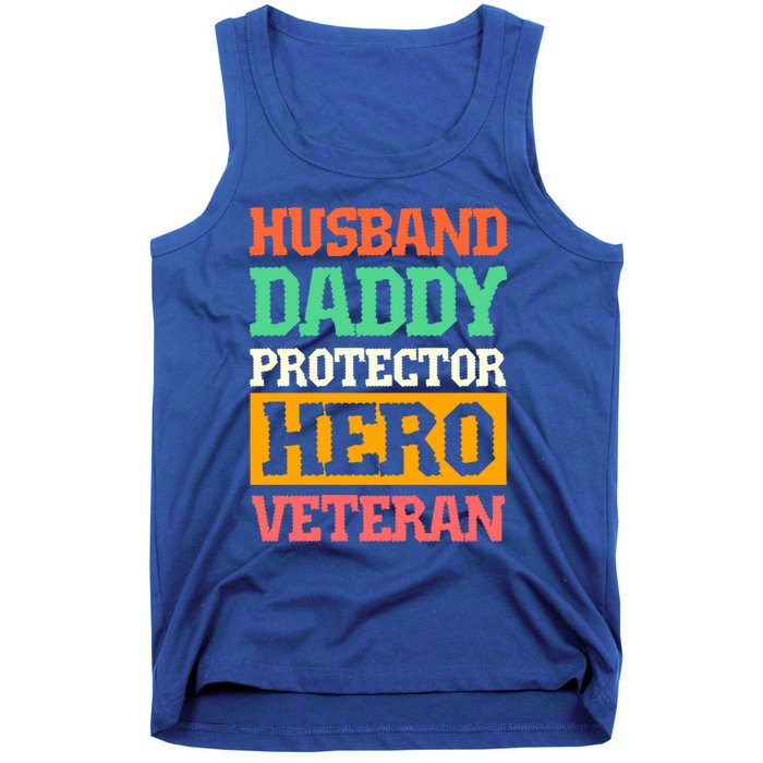 Husband Daddy Protector Hero Veteran Gift Tank Top