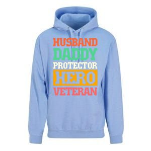 Husband Daddy Protector Hero Veteran Gift Unisex Surf Hoodie