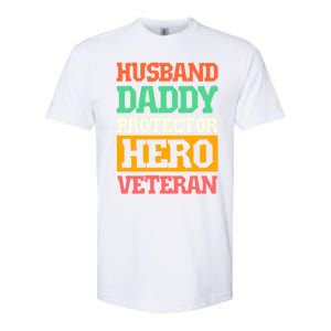 Husband Daddy Protector Hero Veteran Gift Softstyle CVC T-Shirt