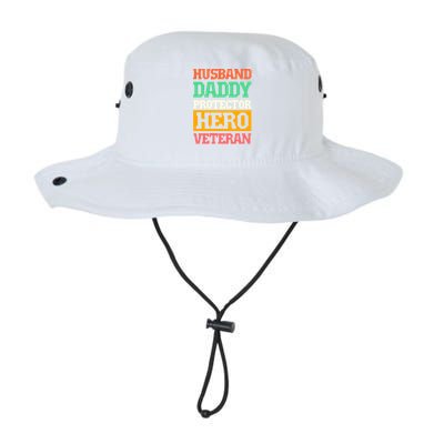 Husband Daddy Protector Hero Veteran Gift Legacy Cool Fit Booney Bucket Hat