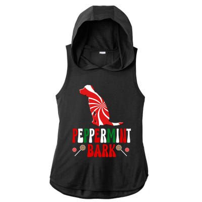 Harrier Dog Peppermint Bark Christmas Meaningful Gift Ladies PosiCharge Tri-Blend Wicking Draft Hoodie Tank