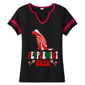 Harrier Dog Peppermint Bark Christmas Meaningful Gift Ladies Halftime Notch Neck Tee