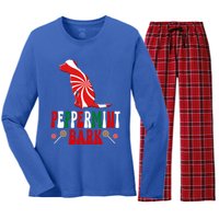 Harrier Dog Peppermint Bark Christmas Meaningful Gift Women's Long Sleeve Flannel Pajama Set 