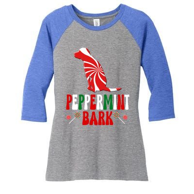 Harrier Dog Peppermint Bark Christmas Meaningful Gift Women's Tri-Blend 3/4-Sleeve Raglan Shirt