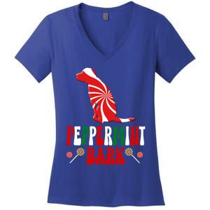 Harrier Dog Peppermint Bark Christmas Meaningful Gift Women's V-Neck T-Shirt