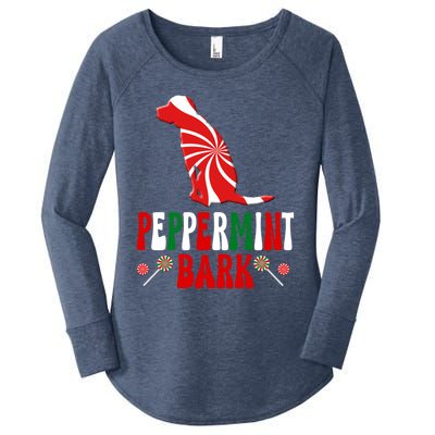 Harrier Dog Peppermint Bark Christmas Meaningful Gift Women's Perfect Tri Tunic Long Sleeve Shirt