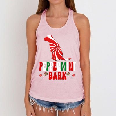 Harrier Dog Peppermint Bark Christmas Meaningful Gift Women's Knotted Racerback Tank