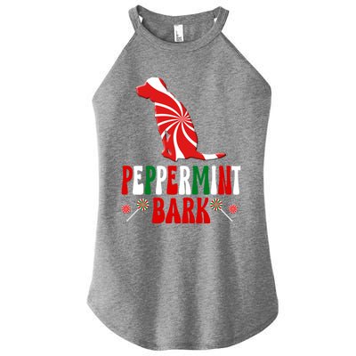 Harrier Dog Peppermint Bark Christmas Meaningful Gift Women's Perfect Tri Rocker Tank