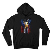 Husband Daddy Protector Hero Fathers Day Camo American Flag Hoodie