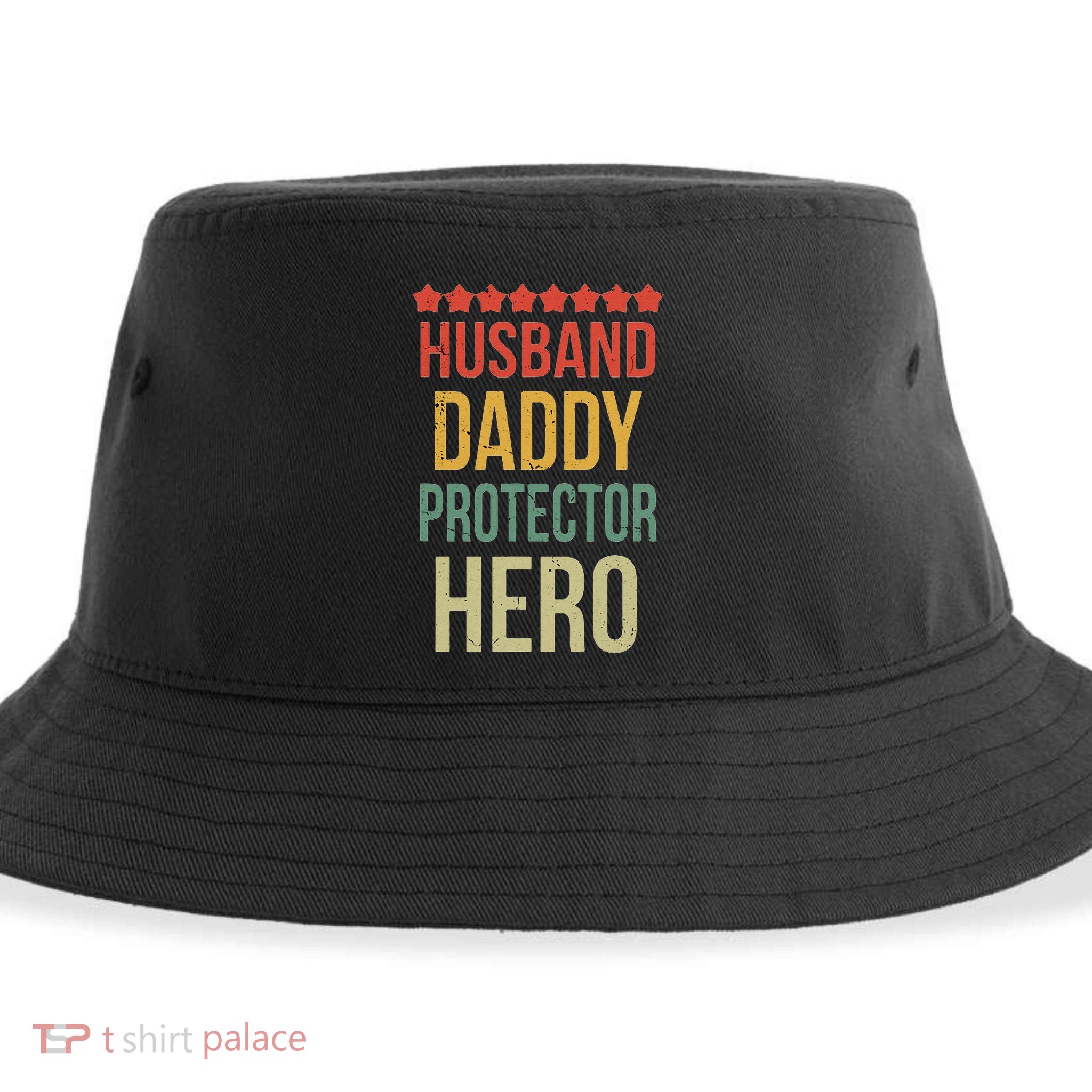 Husband Daddy Protector Hero Sustainable Bucket Hat